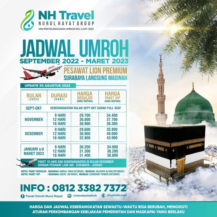 Daftar Harga Umroh 2023